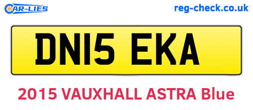 DN15EKA are the vehicle registration plates.