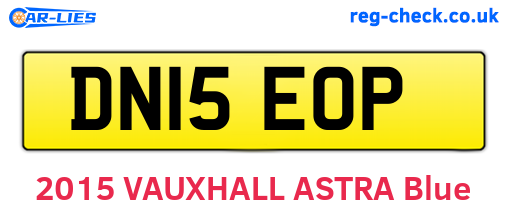 DN15EOP are the vehicle registration plates.