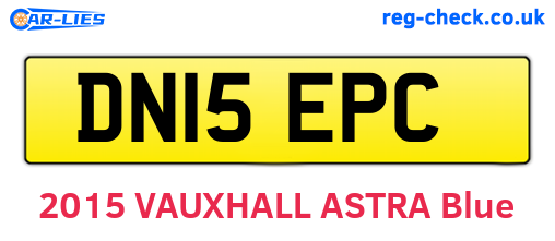DN15EPC are the vehicle registration plates.