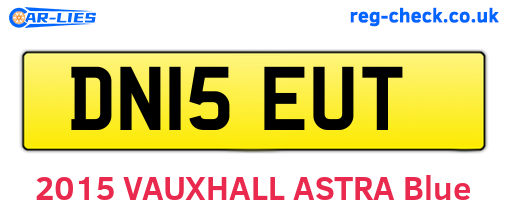 DN15EUT are the vehicle registration plates.