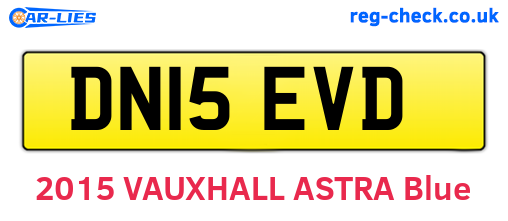 DN15EVD are the vehicle registration plates.