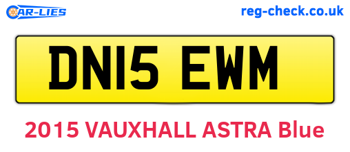DN15EWM are the vehicle registration plates.