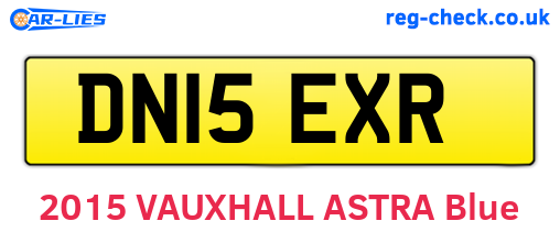 DN15EXR are the vehicle registration plates.