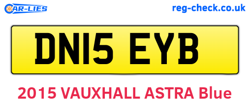 DN15EYB are the vehicle registration plates.