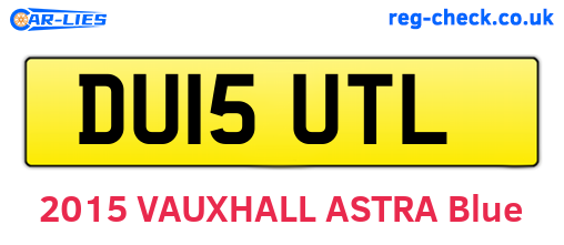 DU15UTL are the vehicle registration plates.