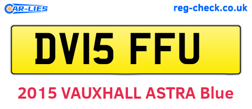 DV15FFU are the vehicle registration plates.