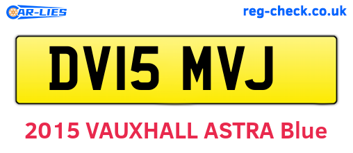 DV15MVJ are the vehicle registration plates.