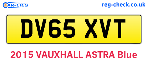 DV65XVT are the vehicle registration plates.
