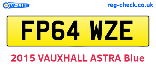 FP64WZE are the vehicle registration plates.