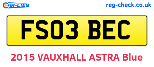 FS03BEC are the vehicle registration plates.