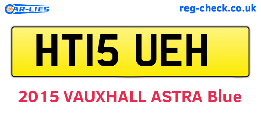 HT15UEH are the vehicle registration plates.
