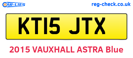 KT15JTX are the vehicle registration plates.