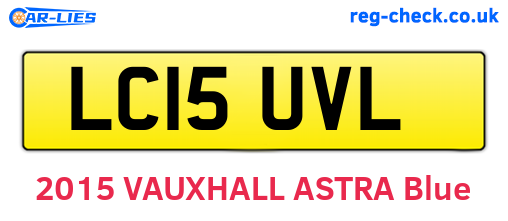 LC15UVL are the vehicle registration plates.