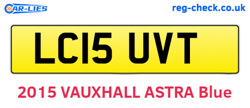 LC15UVT are the vehicle registration plates.