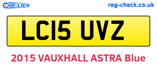 LC15UVZ are the vehicle registration plates.