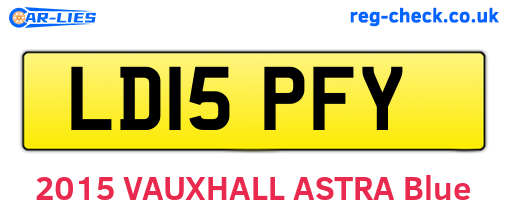 LD15PFY are the vehicle registration plates.