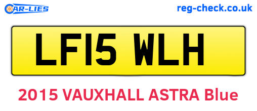 LF15WLH are the vehicle registration plates.