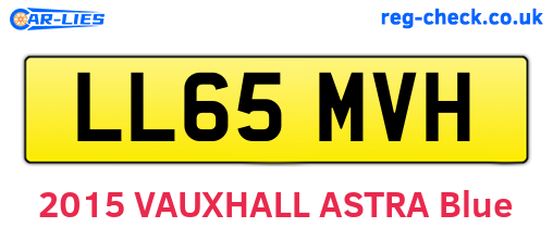 LL65MVH are the vehicle registration plates.