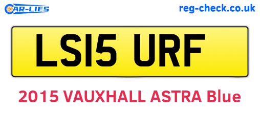 LS15URF are the vehicle registration plates.