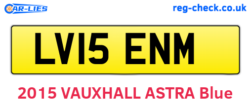 LV15ENM are the vehicle registration plates.