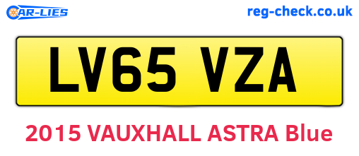 LV65VZA are the vehicle registration plates.