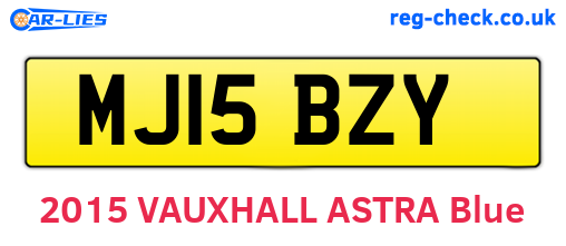 MJ15BZY are the vehicle registration plates.