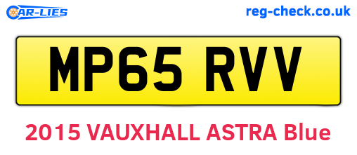 MP65RVV are the vehicle registration plates.