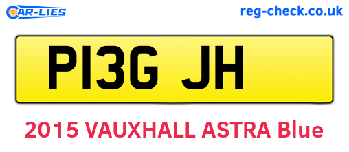 P13GJH are the vehicle registration plates.