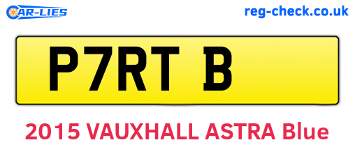 P7RTB are the vehicle registration plates.
