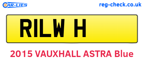 R1LWH are the vehicle registration plates.
