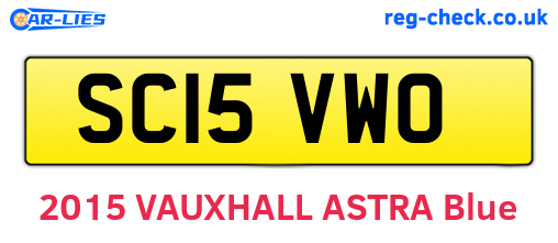 SC15VWO are the vehicle registration plates.