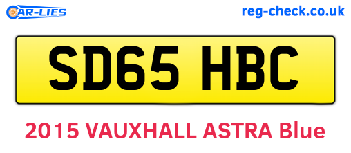 SD65HBC are the vehicle registration plates.