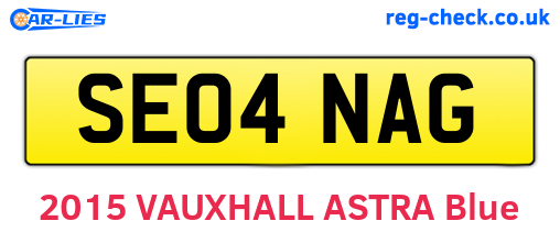 SE04NAG are the vehicle registration plates.