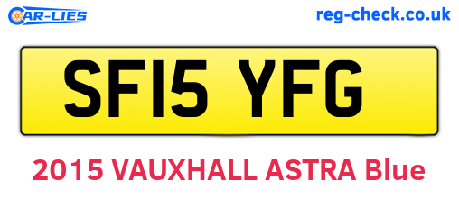 SF15YFG are the vehicle registration plates.