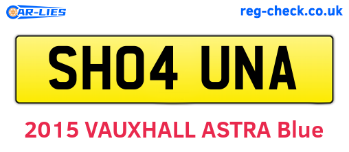 SH04UNA are the vehicle registration plates.