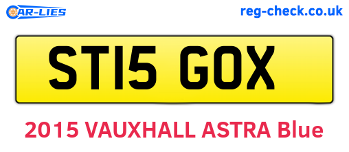 ST15GOX are the vehicle registration plates.