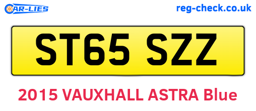 ST65SZZ are the vehicle registration plates.