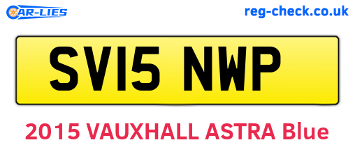 SV15NWP are the vehicle registration plates.