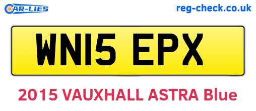 WN15EPX are the vehicle registration plates.