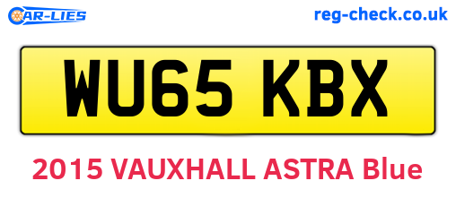 WU65KBX are the vehicle registration plates.