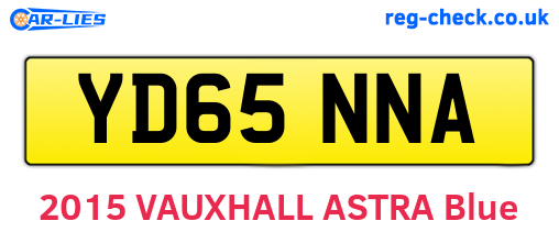 YD65NNA are the vehicle registration plates.