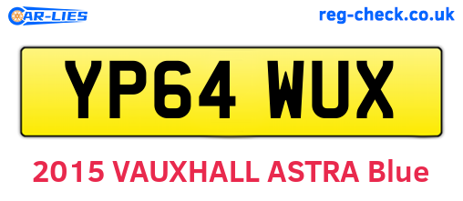YP64WUX are the vehicle registration plates.