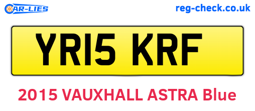 YR15KRF are the vehicle registration plates.