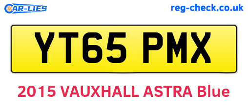YT65PMX are the vehicle registration plates.