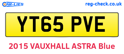 YT65PVE are the vehicle registration plates.