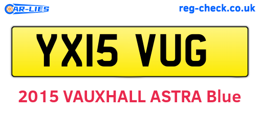 YX15VUG are the vehicle registration plates.