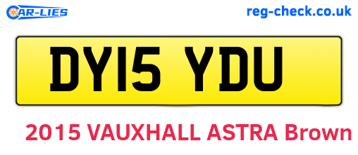 DY15YDU are the vehicle registration plates.