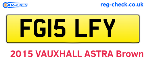 FG15LFY are the vehicle registration plates.