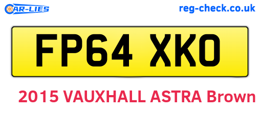 FP64XKO are the vehicle registration plates.