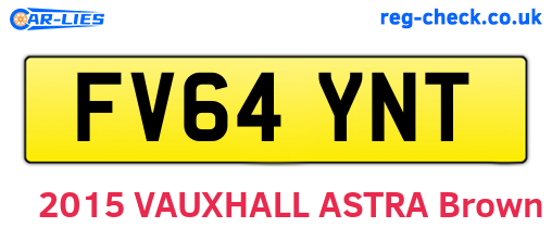 FV64YNT are the vehicle registration plates.